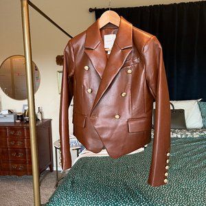 Faux Leather Jacket, Avec Les Filles, XS